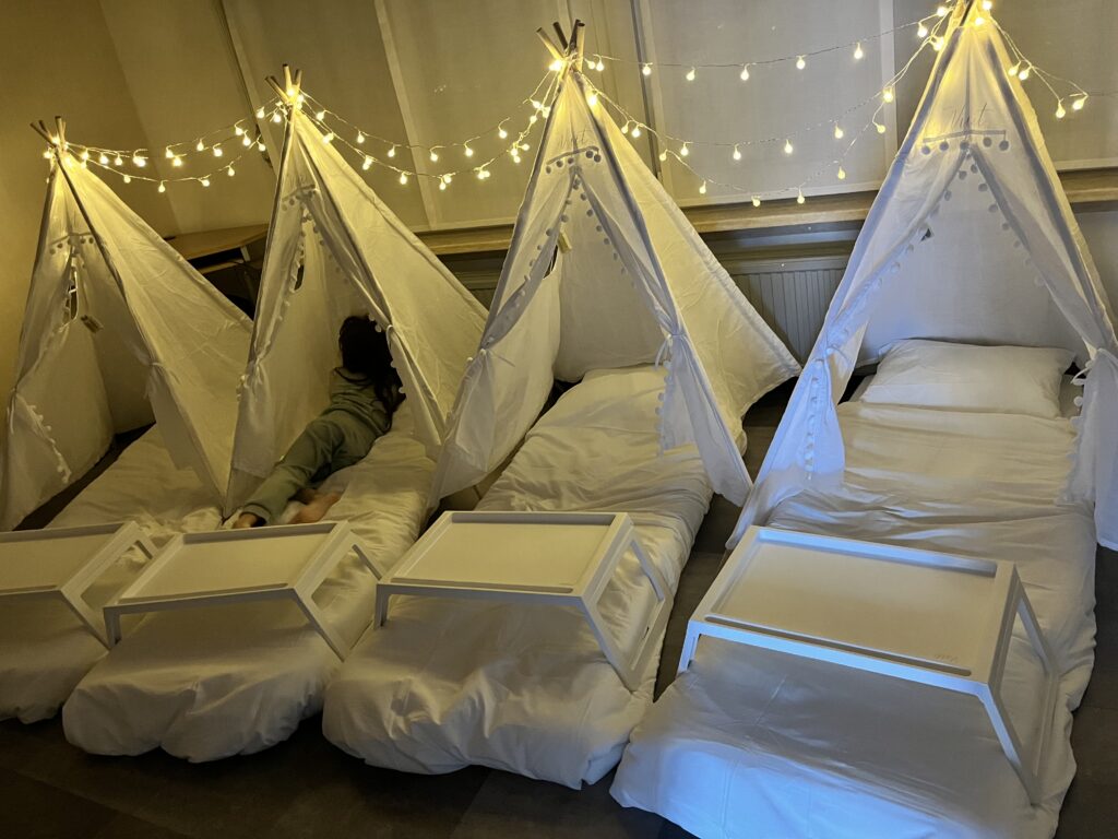Slaapfeestje tipitentjes