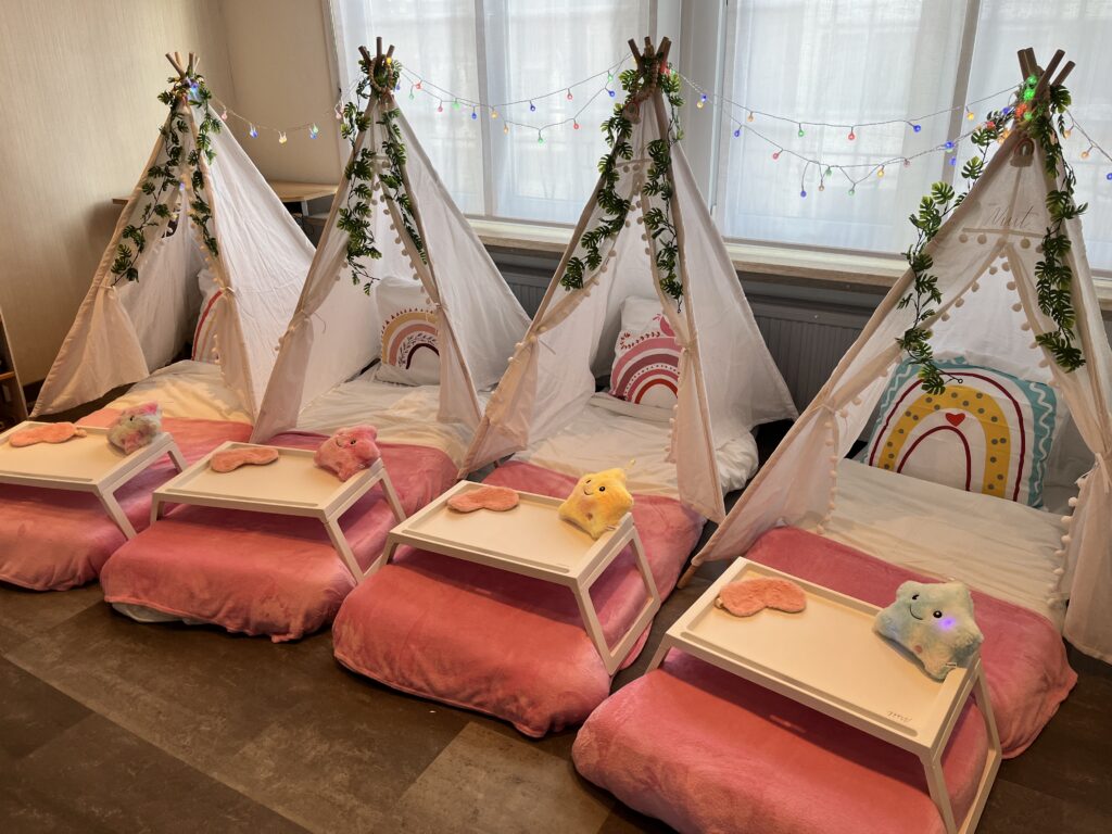 Tipi slaapfeestje tentjes thema met sterren
