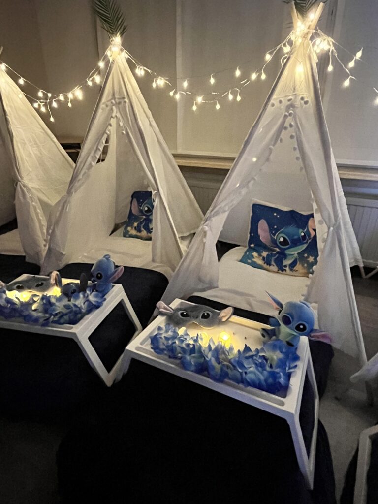 Tipi slaapfeestje tentjes Stitch slaapfeestje